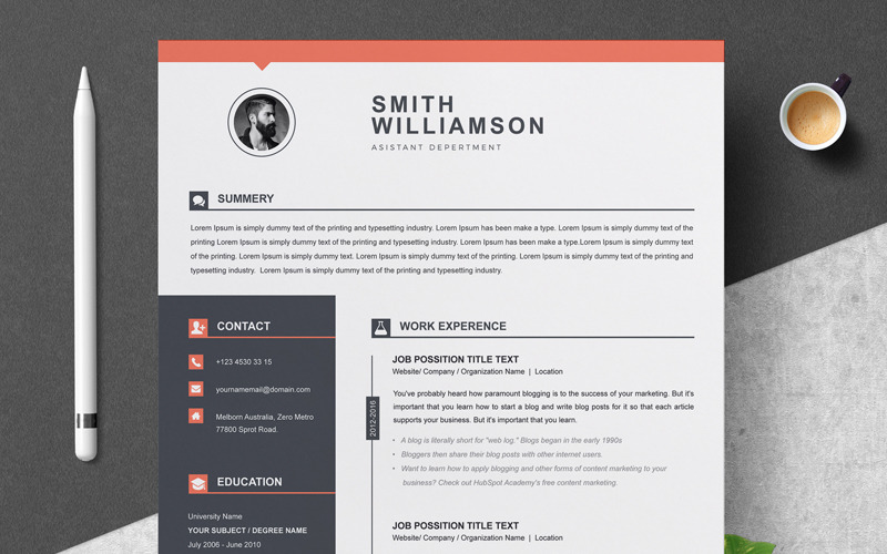 Smith Williamson CV-sjabloon