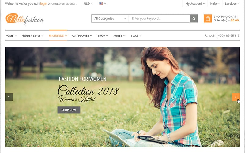 Thème Nella Fashion Shop WooCommerce