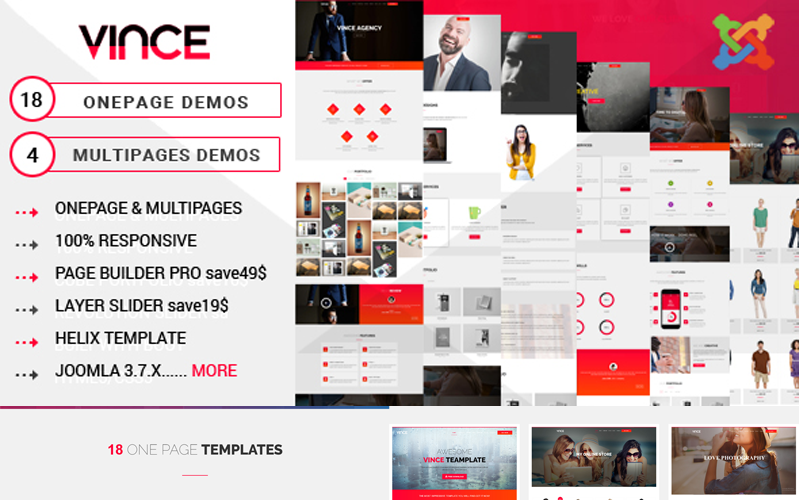 Vince - One Page & Multi Page Joomla 5-mall