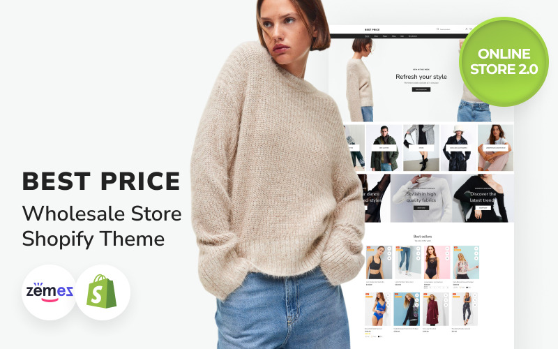 Bästa pris - Wholesale Store Multipage Creative Shopify Theme