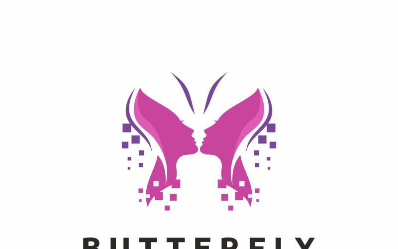 Download Шаблон логотипа "Butterfly Logo Template" / Butterfly Logo Template - Шаблон логотипа на тему графика brand branding butterfly classic clean distinguished easy elegant face female feminine fly gentle girl identity makeup massage meditation refined resort