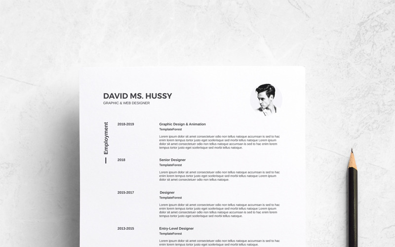 David Ms. Hussy - Professional Resume Template