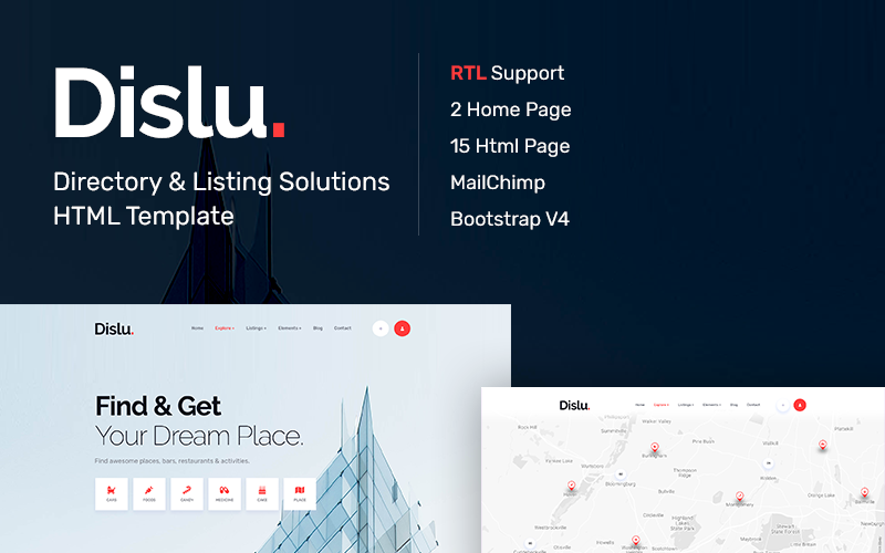 Dislu - Directory & Listings Website Template