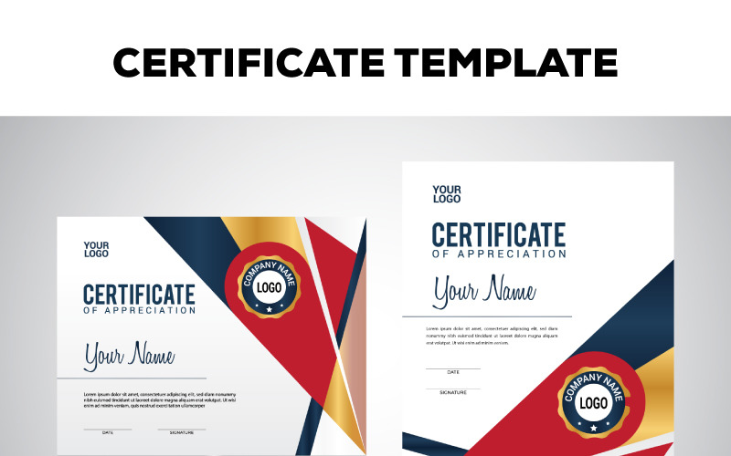 Download Шаблон сертификата "Geometric Certificate Template" / Geometric Certificate Template - Шаблон сертификата на тему графика award border branding business certificate design certificates classical company corporate course currency decorative diploma frame gold graduation modern ornament ornaments