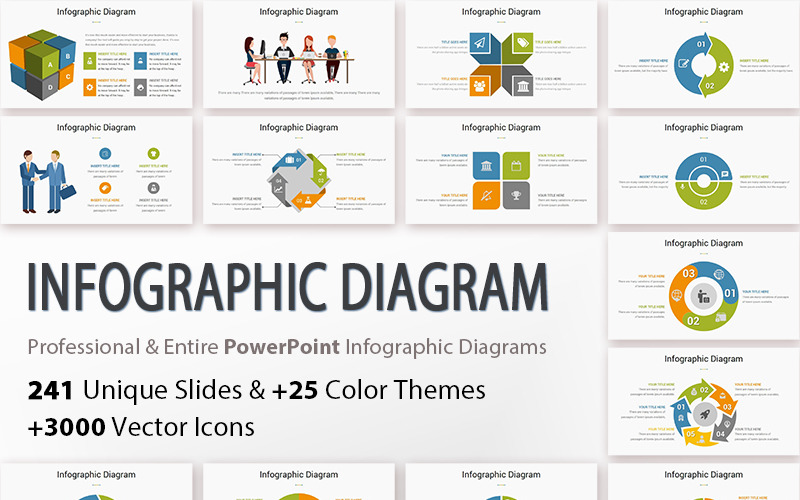 Infographic diagrammen PowerPoint-sjabloon