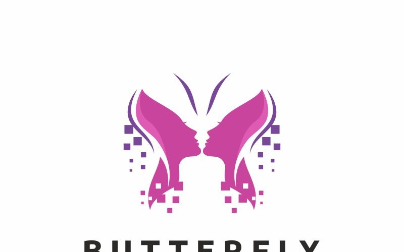 Modello di logo della farfalla