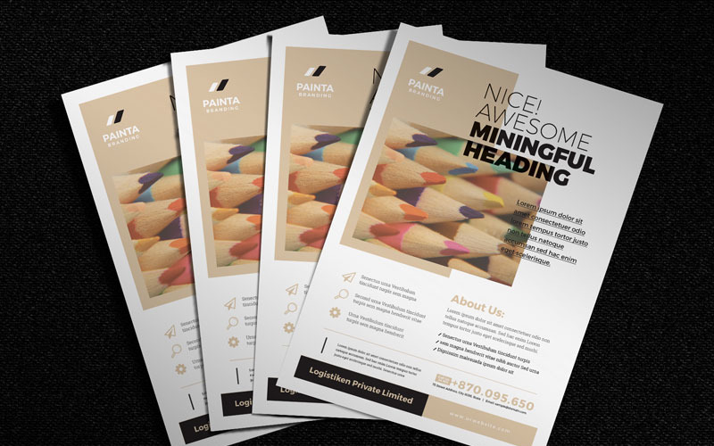 Download Фирменный стиль "Painta Corporate Flyer - Corporate Identity Template" / Painta Corporate Flyer - Corporate Identity Template - Фирменный стиль на тему графика flyer corporate liflet computer internet stationery poster id kit blue hi-quality official symple business logo professional modern art standard creative