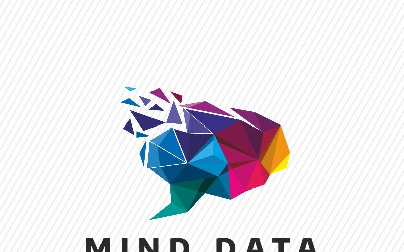 Download Шаблон логотипа "Polygon Brain Logo Template" / Polygon Brain Logo Template - Шаблон логотипа на тему графика abstract agency artificial intelligence brain logo brainstorm branding concept creation creative creativity data digital firm genius idea information mind network