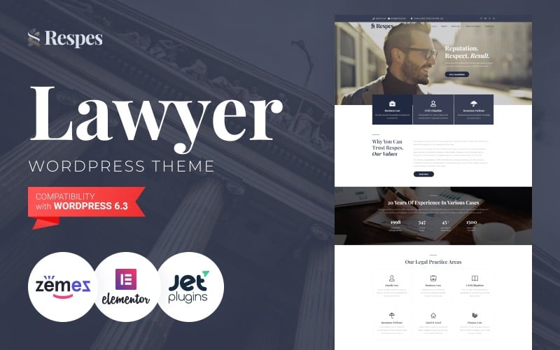 Respes – WordPress-Theme für Anwaltskanzleien und Anwälte
