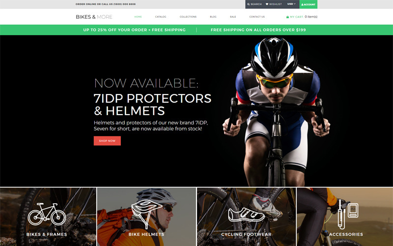 Rowery i więcej — nowoczesny motyw Shopify w sklepie rowerowym