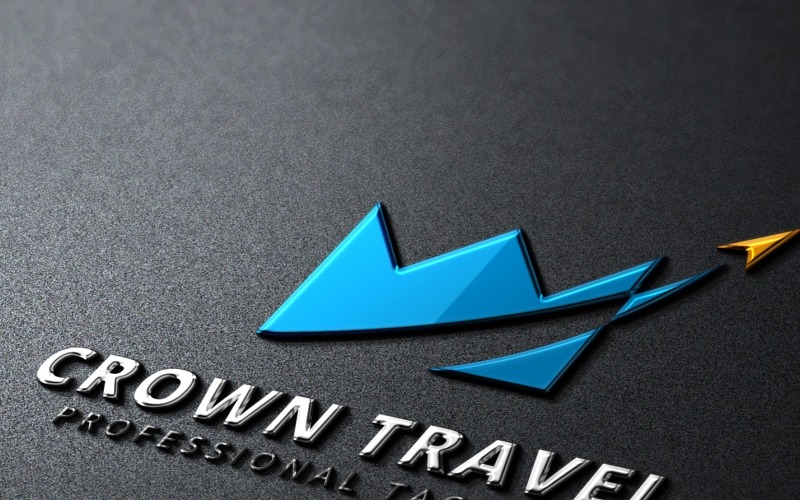 Download Шаблон логотипа "Travel Logo Template" / Travel Logo Template - Шаблон логотипа на тему графика ai air airplane aviation beach blue business colorful company file getaway happy holiday leisure logo plane sea summer template crown