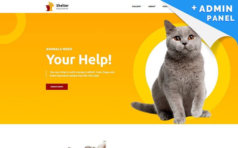 шаблон целевой страницы приюта для животных