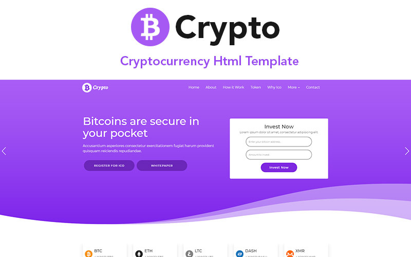 B-Crypto Cryptocurrency  Single Page