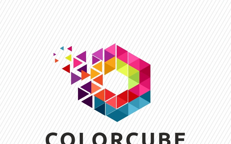 Download Шаблон логотипа "Colorful Cube Logo Template" / Colorful Cube Logo Template - Шаблон логотипа на тему графика agency box brand branding business corporate corporative cube cubic cubical design development firm hexa hexagon identity low poly modern polygon