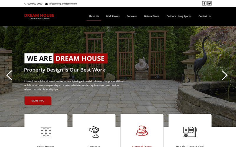 Download PSD шаблон "Dream House - Multipurpose Construction PSD Template" / Dream House - Multipurpose Construction PSD Template - PSD шаблон на тему графика construction home house bungalow theme template psd photoshop
