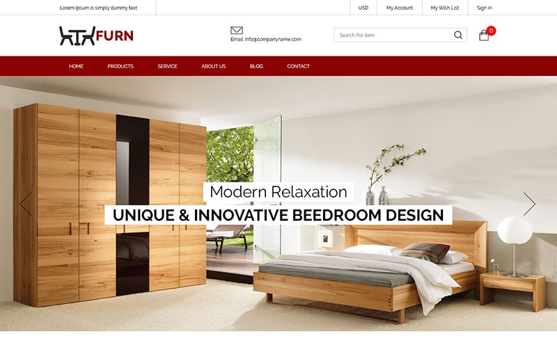 Фурн - PSD шаблон универсального мебельного магазина