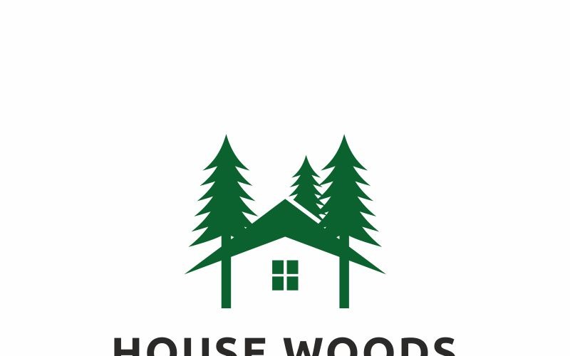 Download Шаблон логотипа "House Woods Logo Template" / House Woods Logo Template - Шаблон логотипа на тему графика brand branding business colorful company creative creativity design different eco ecological green home house identity insurance logo logotype natural nature