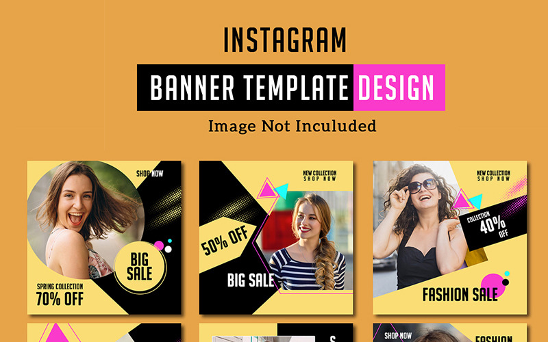 Instagram产品广告横幅社交媒体模板