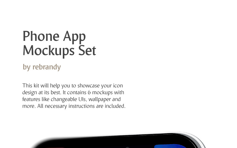 Download Phone App Set Product Mockup - Мокап Для Продукта На Тему.
