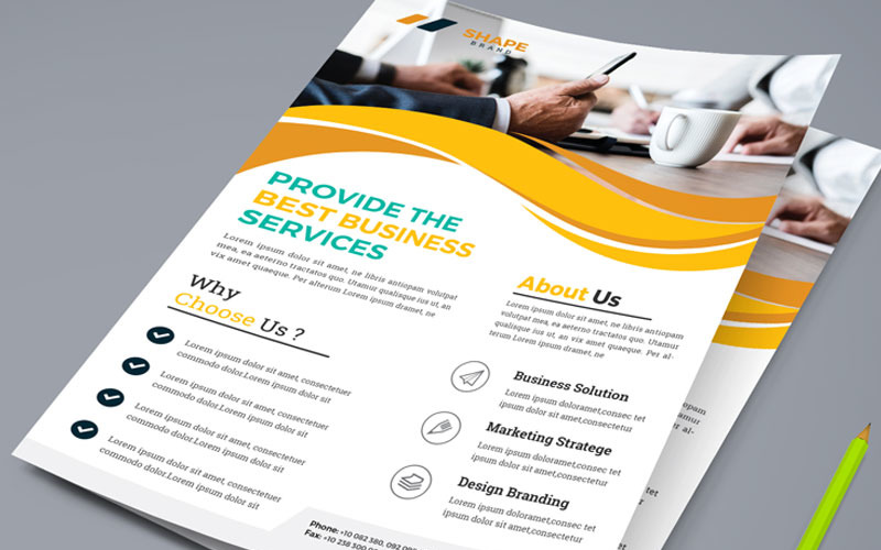 Download Фирменный стиль "Shape Band Flyer - Corporate Identity Template" / Shape Band Flyer - Corporate Identity Template - Фирменный стиль на тему графика flyer corporate liflet computer internet stationery poster id kit blue hi-quality official symple business logo professional modern art standard creative