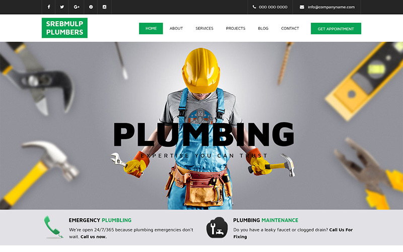 Download PSD шаблон "Srebmulp Plumbers - Multipurpose Plumbing PSD Template" / Srebmulp Plumbers - Multipurpose Plumbing PSD Template - PSD шаблон на тему графика plumbing theme template psd photoshop