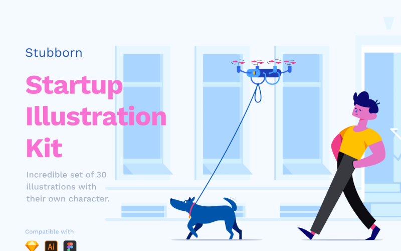 Download Иллюстрация "Stubborn - Illustration" / Stubborn - Illustration - Иллюстрация на тему графика illustration stubborn craftwork graphics figma sketch ai illustrator svg vector story eps web page website app background flat landing site