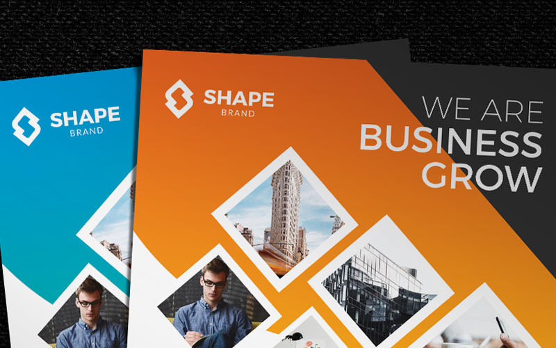 Clean Shape Flyer - Vorlage für Unternehmensidentität