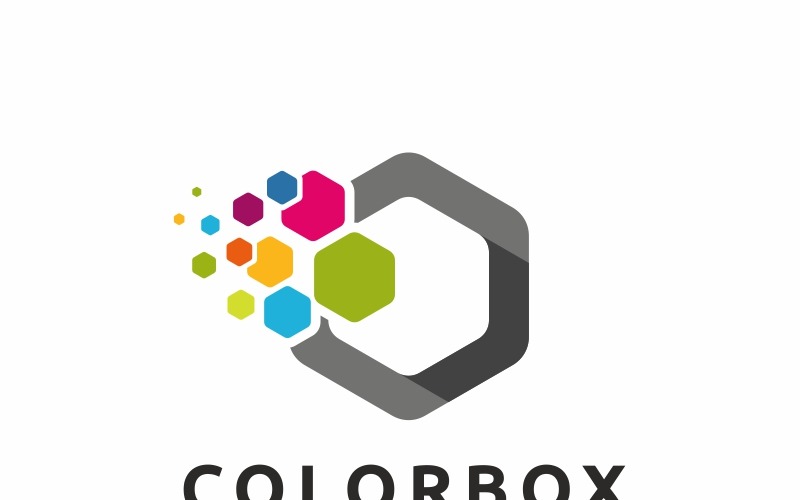 Download Шаблон логотипа "Colorful Box Logo Template" / Colorful Box Logo Template - Шаблон логотипа на тему графика agency art artistic arts box brand branding business colorful company corporate cube cubic cubical data design dot firm happy hexa