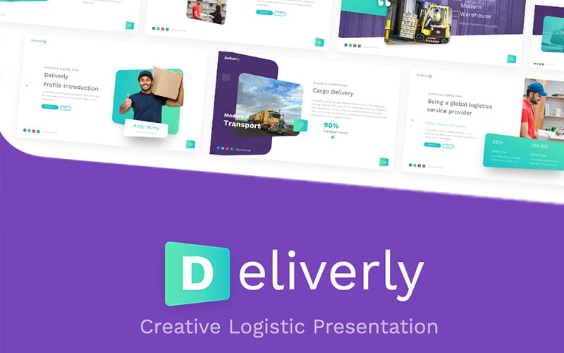 Deliverly - Logistic PowerPoint template