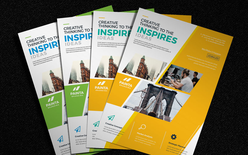 Download Фирменный стиль "Inspiring Ideas Flyer - Corporate Identity Template" / Inspiring Ideas Flyer - Corporate Identity Template - Фирменный стиль на тему графика flyer corporate corporate creative flyer travel business card card liflet computer internet stationery id kit blue hi-quality official symple green