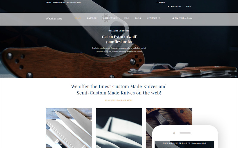 Weapons Store Clean Shopify Theme