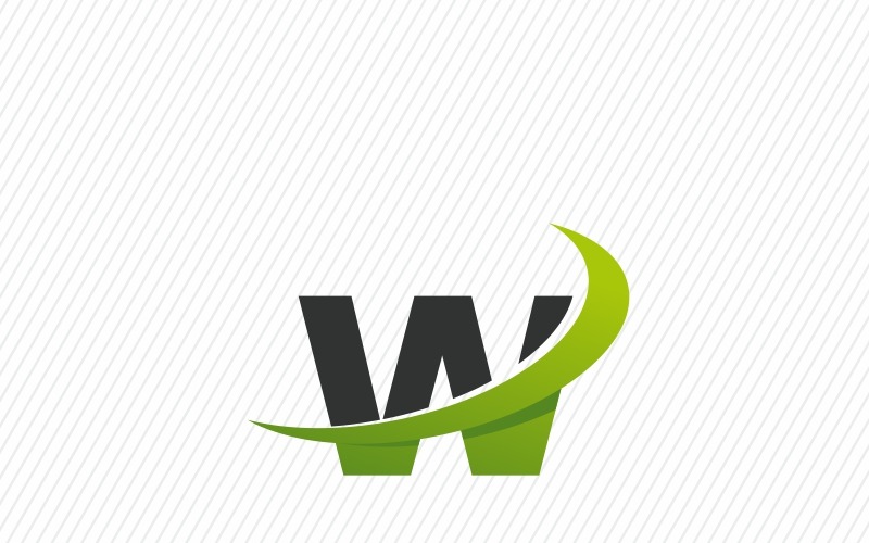 Letra W - Plantilla de logotipo Wacksntic