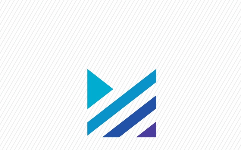 Megaline M dopis Logo šablona