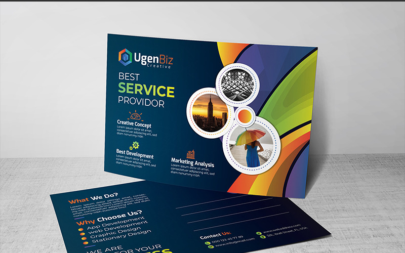 Download Фирменный стиль "Rainbow Stylish Post Card - Corporate Identity Template" / Rainbow Stylish Post Card - Corporate Identity Template - Фирменный стиль на тему графика ad advert advertisement agency brochure business postcard card clean corporate creative design flyer invite marketing modern multipurpose professional promotion