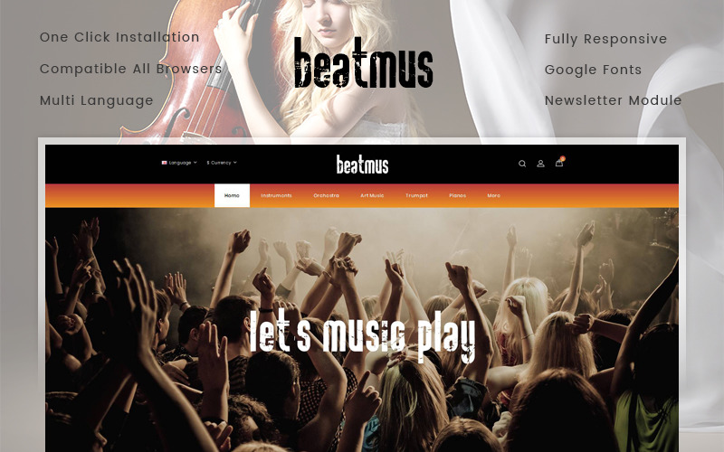 Musical Instrument Store OpenCart Template