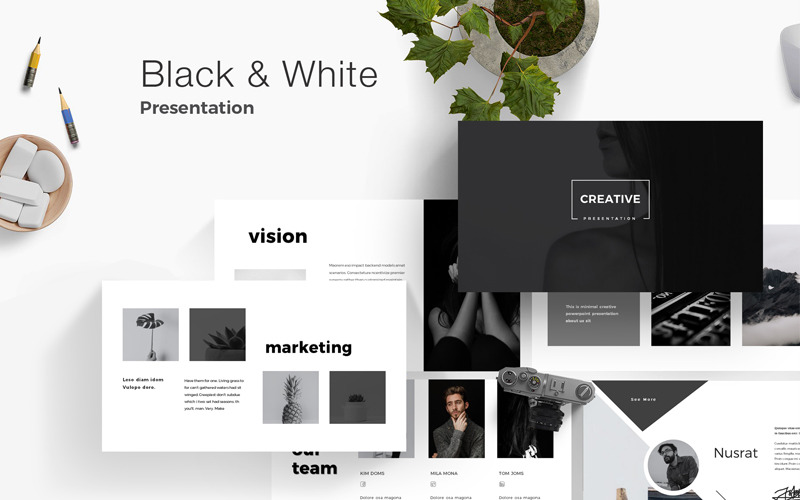 Black And White Powerpoint Templates