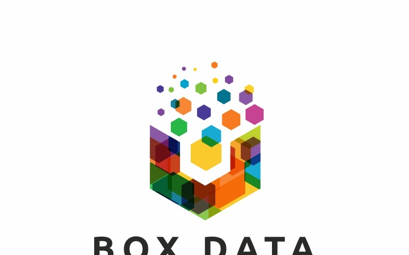 Download Шаблон логотипа "Box Data Logo Template" / Box Data Logo Template - Шаблон логотипа на тему графика abstract box brand branding business cube cubic cubical data electronic hex hexagon hive iconic identity internet mobile pixel print ready