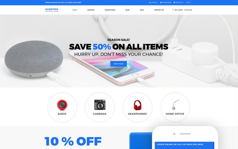 Clowtric - Elektronica en gadgets Multipage Shopify-thema