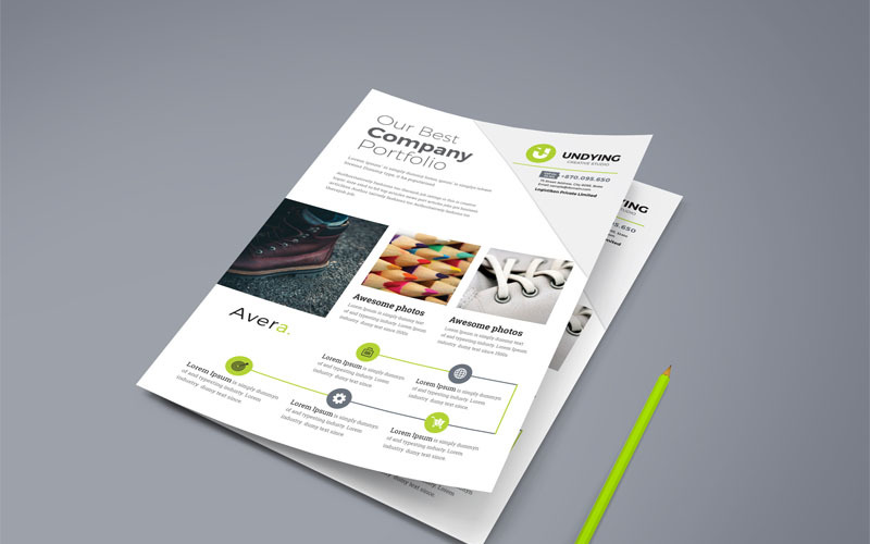 Download Фирменный стиль "Company Portfio Flyer - Corporate Identity Template" / Company Portfio Flyer - Corporate Identity Template - Фирменный стиль на тему графика flyer corporate corporate creative flyer travel business card card liflet computer internet stationery id kit blue hi-quality official symple green