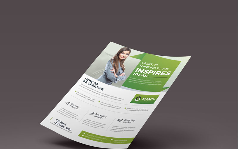 Download Фирменный стиль "Creative Inspires Flyer - Corporate Identity Template" / Creative Inspires Flyer - Corporate Identity Template - Фирменный стиль на тему графика flyer corporate corporate creative flyer travel business card card liflet computer internet stationery id kit blue hi-quality official symple green