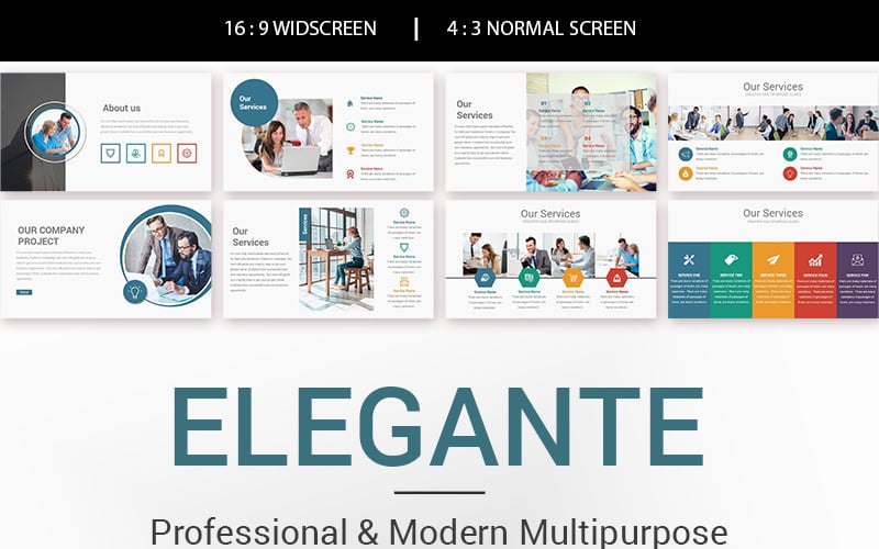 Elegante Business PowerPoint-sjabloon