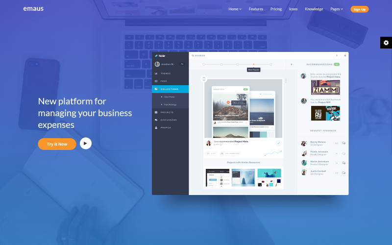 Emaus | SaaS, WebApp, Ebook Joomla-sjabloon