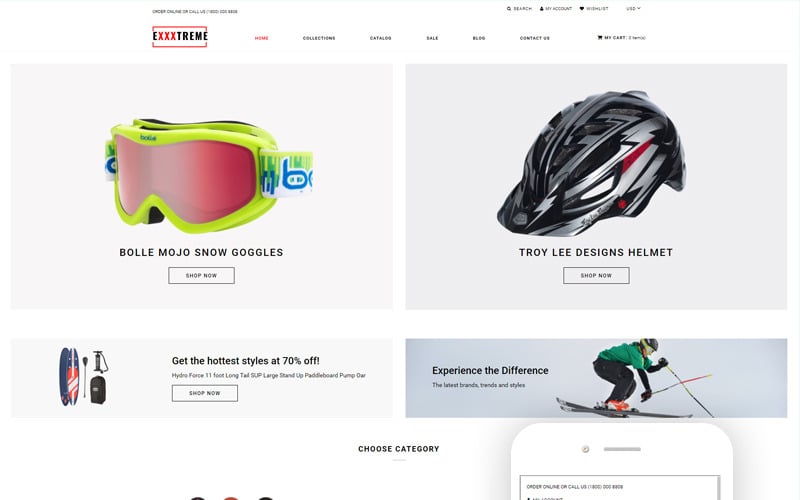Exxxtreme - E-Commerce Clean Shopify-Thema für Extremsportarten