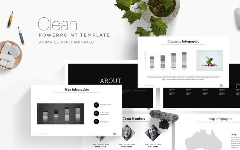 Modèle PowerPoint de présentation minimale grise