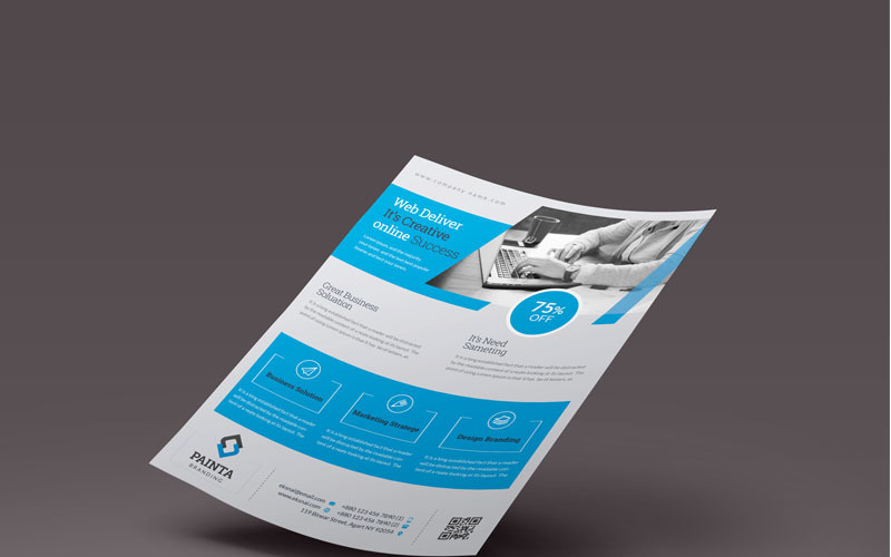 Download Фирменный стиль "Painta Creative Success Flyer - Corporate Identity Template" / Painta Creative Success Flyer - Corporate Identity Template - Фирменный стиль на тему графика flyer corporate corporate creative flyer travel business card card liflet computer internet stationery id kit blue hi-quality official symple green