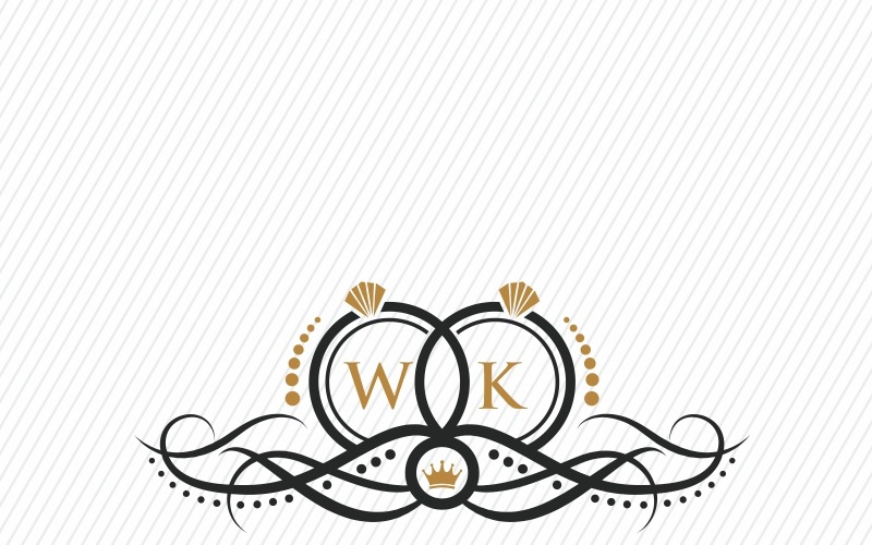 Plantilla de logotipo de rey de la boda