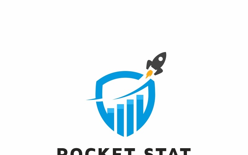 Download Шаблон логотипа "Rocket Statistics Logo Template" / Rocket Statistics Logo Template - Шаблон логотипа на тему графика biz rocket branding consultancy creative economic fast graph marketing metrics modern money online profit quick sales boost seo startup statistics