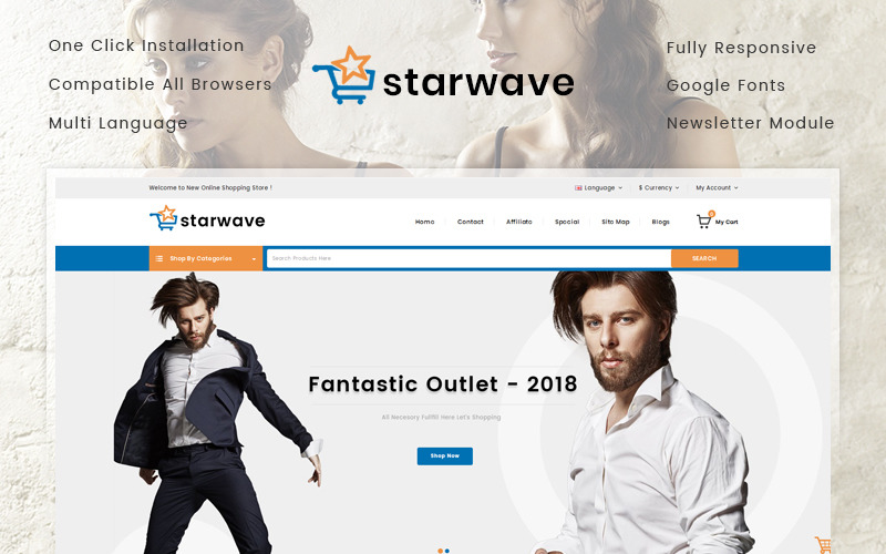 универсальный шаблон магазина opencart