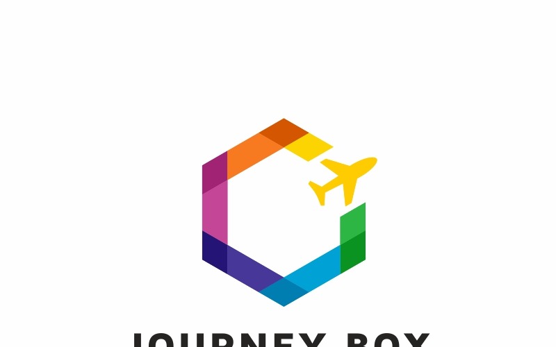 Download Шаблон логотипа "Trip Box Logo Template" / Trip Box Logo Template - Шаблон логотипа на тему графика aboard air aircraft airport all beach boeing box business trip colorful cube cubic dimension hexagonal international pilot plane logo tour