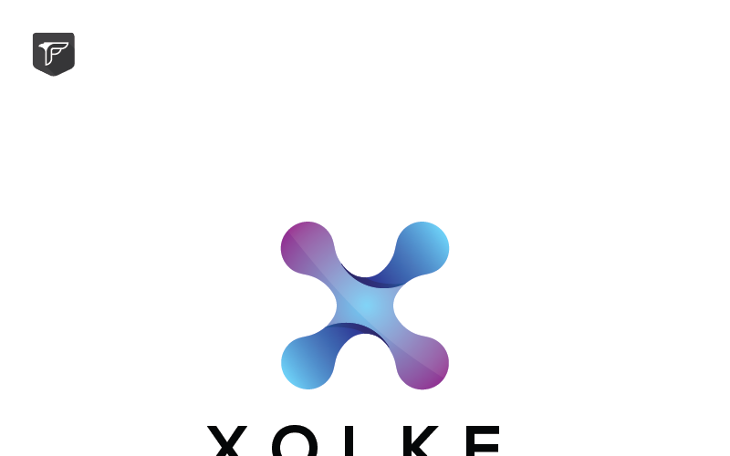 Download Шаблон логотипа "Xolke Logo Template" / Xolke Logo Template - Шаблон логотипа на тему графика 